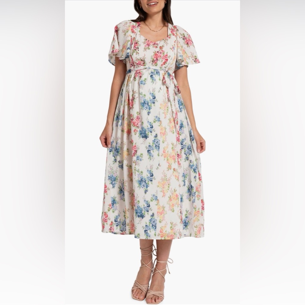 Seraphine Floral Maxi Dress with Puff Sleeves